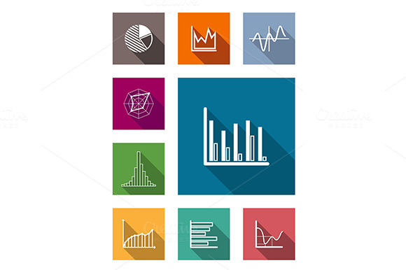 Color Flat Icons For Various Types O Color Flat Icons For Various Types O