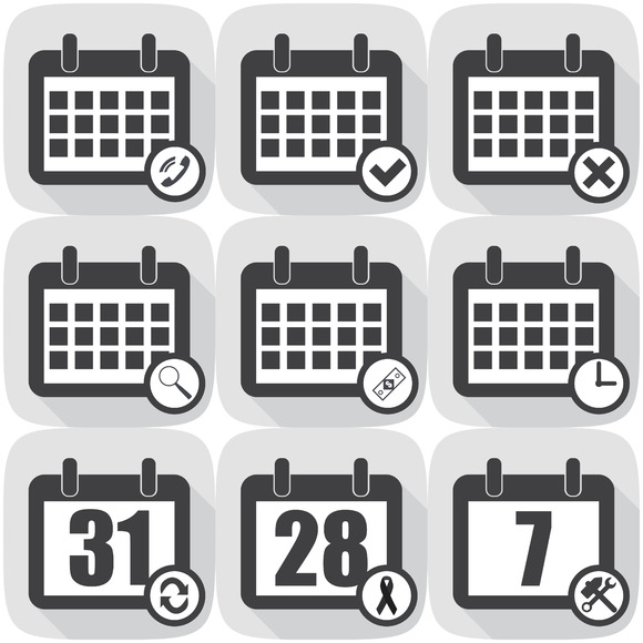Set Icons Calendar Different Icons Set Icons Calendar Different Icons