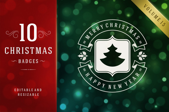 10 Christmas Labels And Badges 10 Christmas Labels And Badges