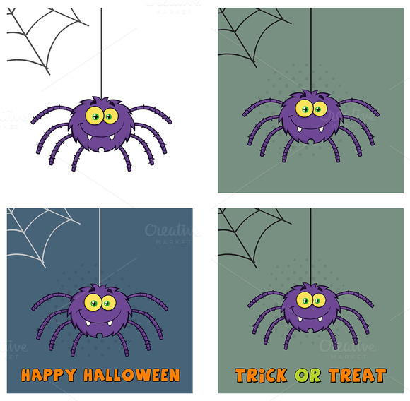 Purple Halloween Spider Collection Purple Halloween Spider Collection