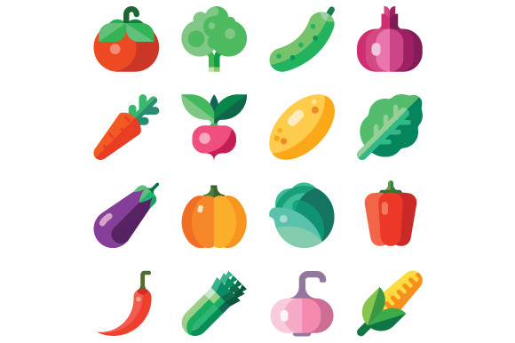 Isolated Vegetables Set