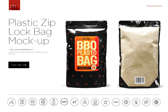 Download Zip Lock Packaging Mockup » Designtube - Creative Design ...