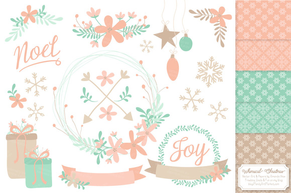 Mint Peach Wreath Vectors Papers Mint Peach Wreath Vectors Papers