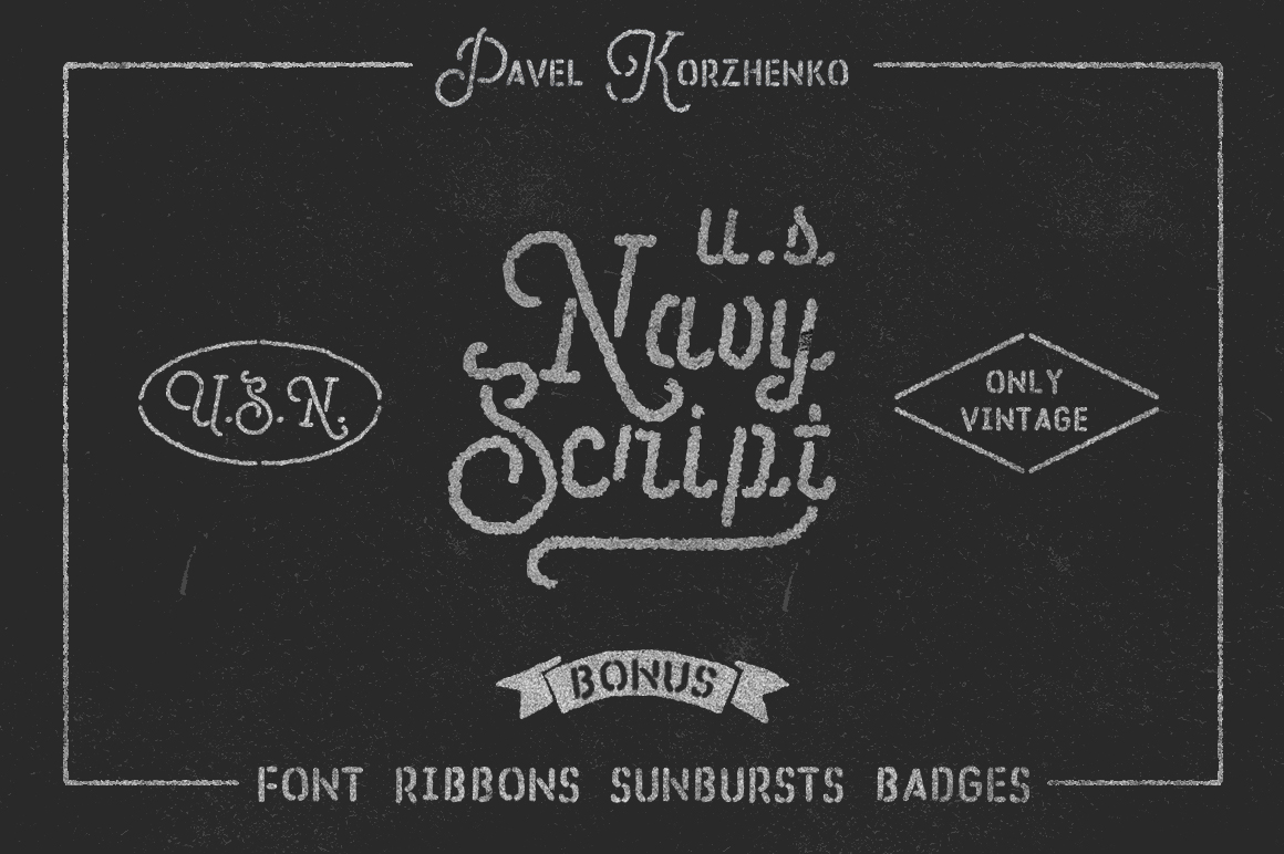 navy stencil font kit