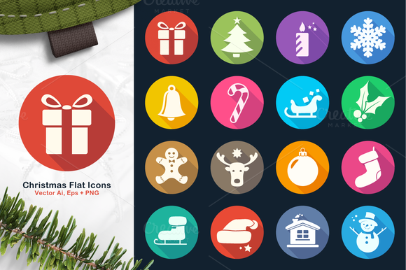 Christmas Flat Icons 2 Christmas Flat Icons 2