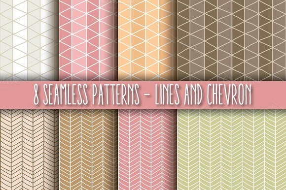 8 Seamless Patterns Lines Chevron 8 Seamless Patterns Lines Chevron