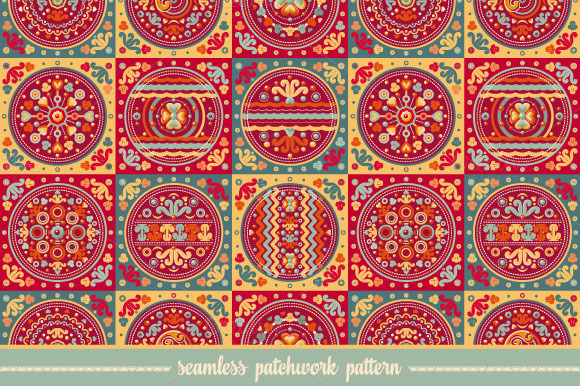 Seamless Patchwork Pattern Tile