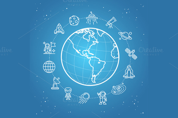 Space Icon Concept Vector Space Icon Concept Vector