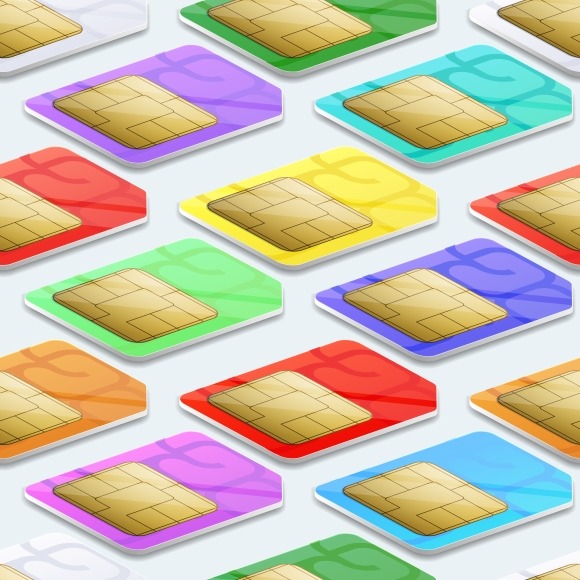 SIM Card Seamless Pattern Background
