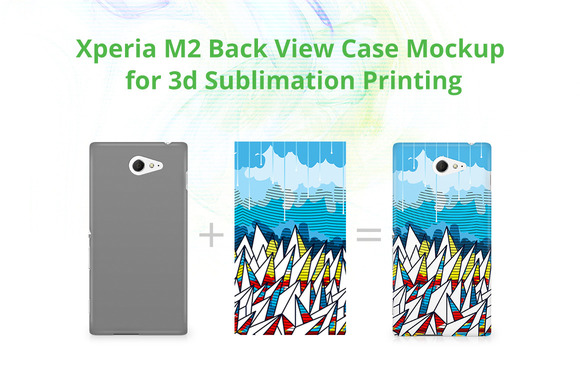 Xperia M2 3D Case Back Mock-up