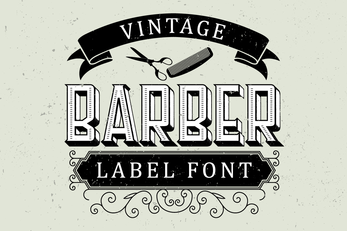 Barber Label Typeface Display Fonts on Creative Market