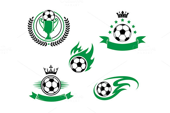 Football And Soccer Design Elements Football And Soccer Design Elements