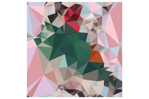 Charm Pink Abstract Low Polygon Back Charm Pink Abstract Low Polygon Back