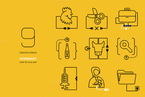 Connection Flat Design Veterinary Connection Flat Design Veterinary