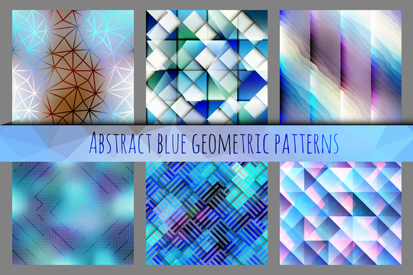 Blue Abstract Geometric Patterns
