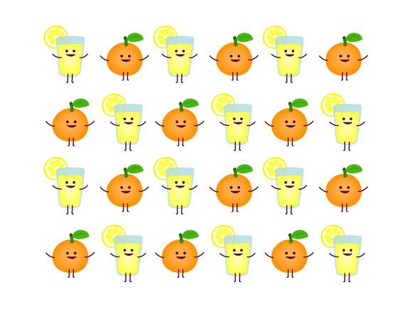 Lemonade And Orange Pattern