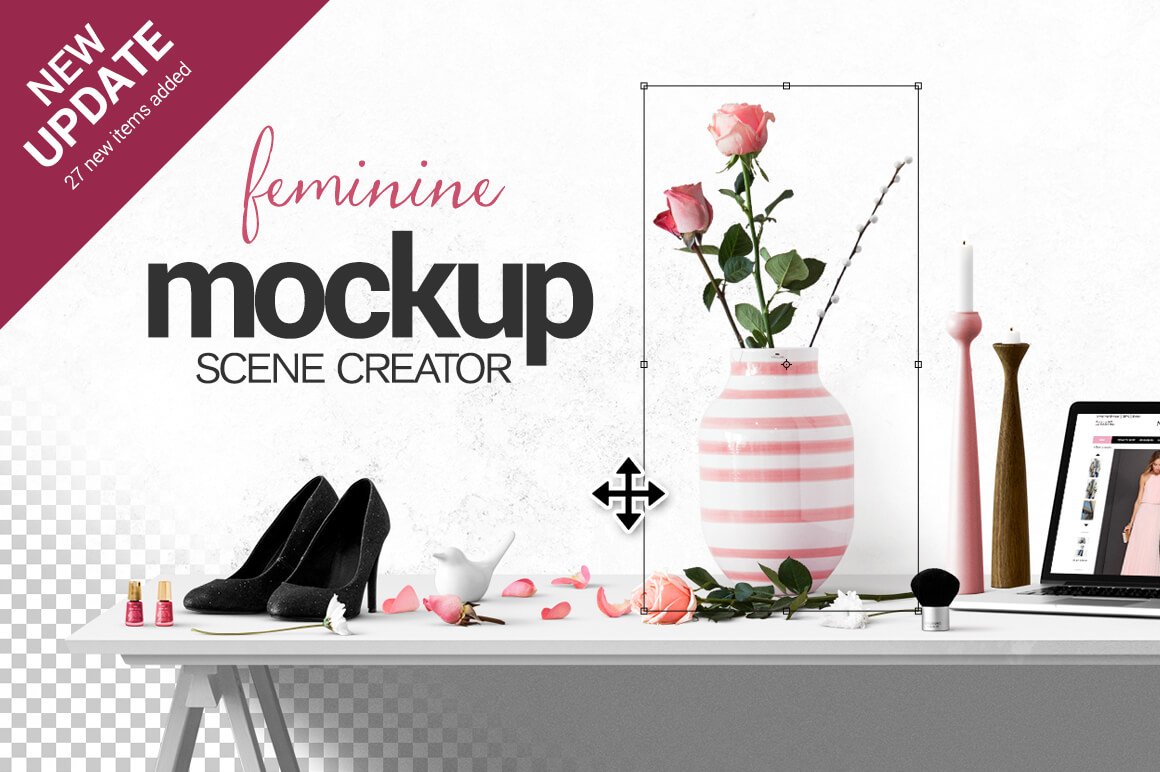 Download Feminine Scene Creator ~ Product Mockups on Creative Market