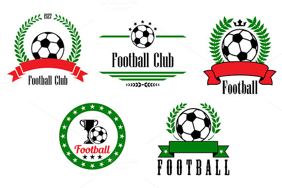 Football Or Soccer Emblems And Badge