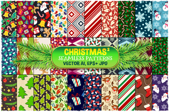 Christmas Seamless Pattern Set 2 Christmas Seamless Pattern Set 2