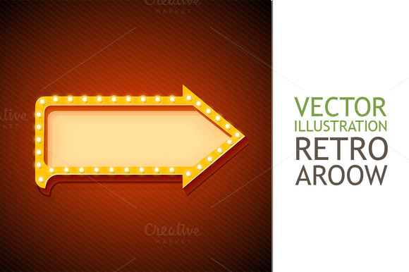 Volume Retro Arrow With Lights Volume Retro Arrow With Lights