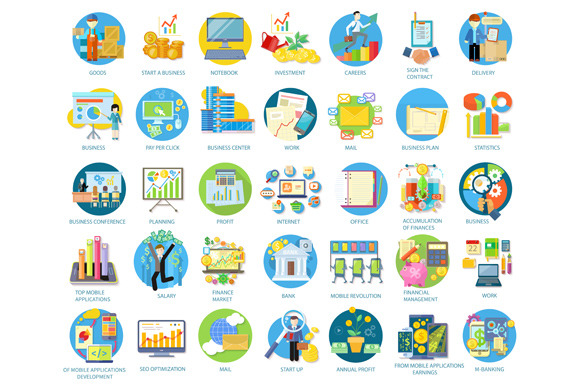 Set Of Busines Icons Set Of Busines Icons
