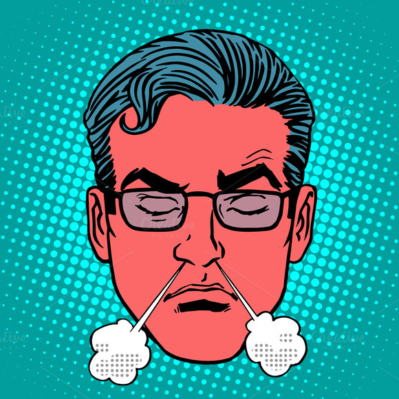 Retro Emoji Anger Rage Emotions Face Retro Emoji Anger Rage Emotions Face