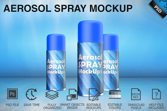 Aerosol Spray Mockup 07 Aerosol Spray Mockup 07