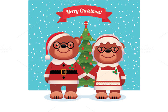 Bear Santa Claus And His Wife Bear Santa Claus And His Wife