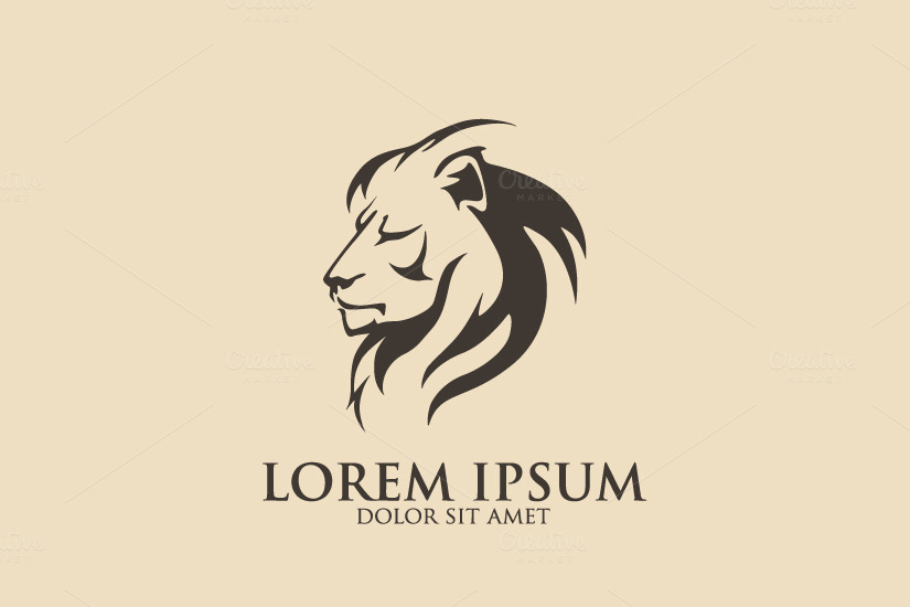 lion head logo design logo templates on creative market lion head logo design logo templates on creative market