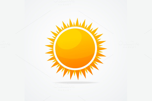 Glossy Sun Icon Set Vector Glossy Sun Icon Set Vector