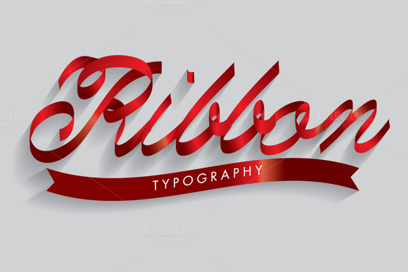 Ribbon Typography