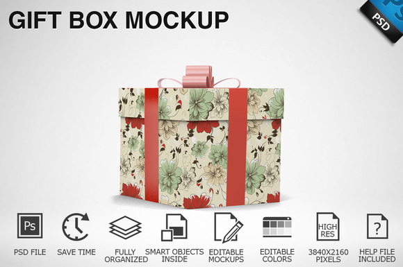 Gift Box Mockup 03