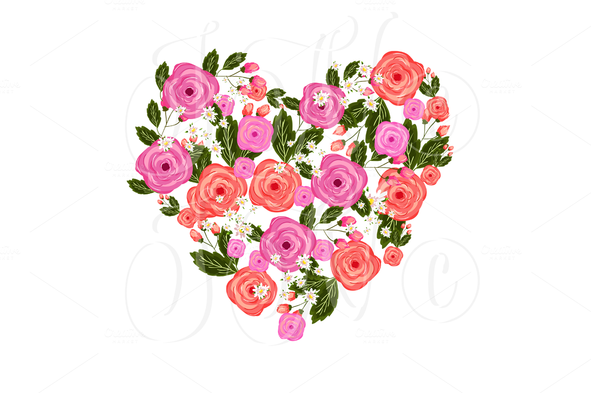 66 unique Wedding Floral clipart ~ Illustrations on Creative Market