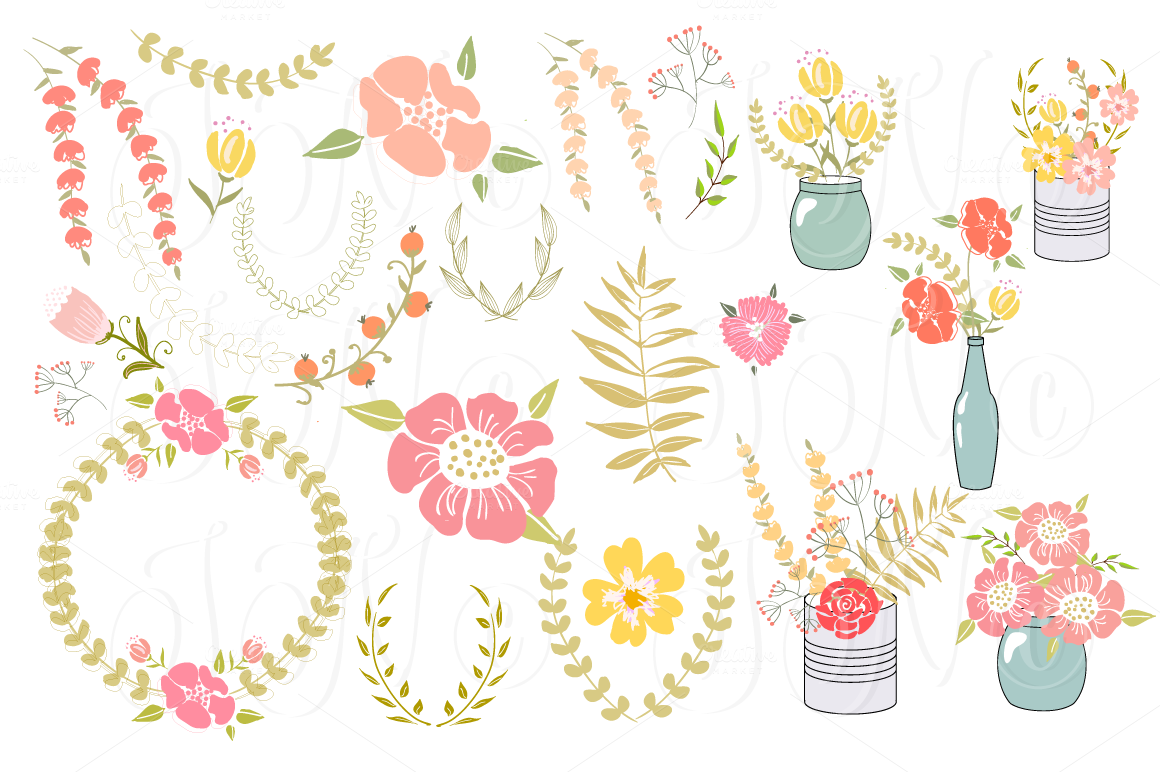 free wedding floral clipart - photo #26