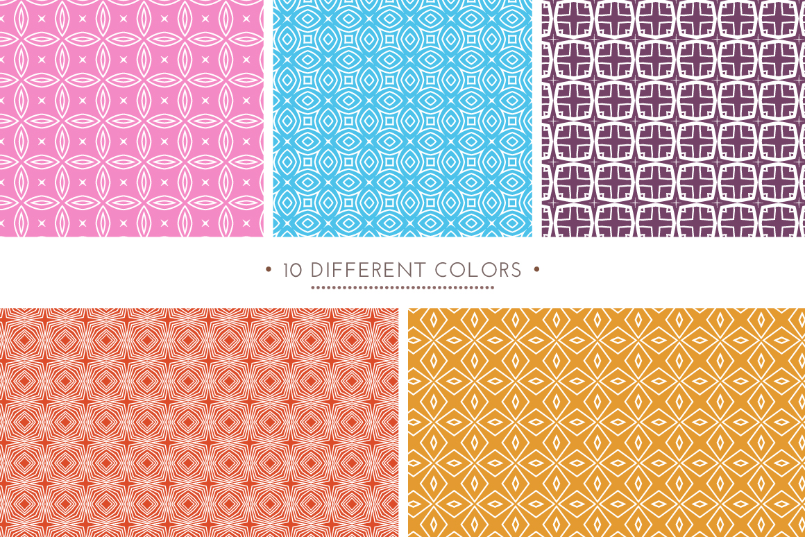 Set of 10 simple patterns Vol. 3 ~ Patterns on Creative Market