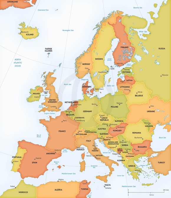 Vector map of Europe ~ Graphics on Creative Market