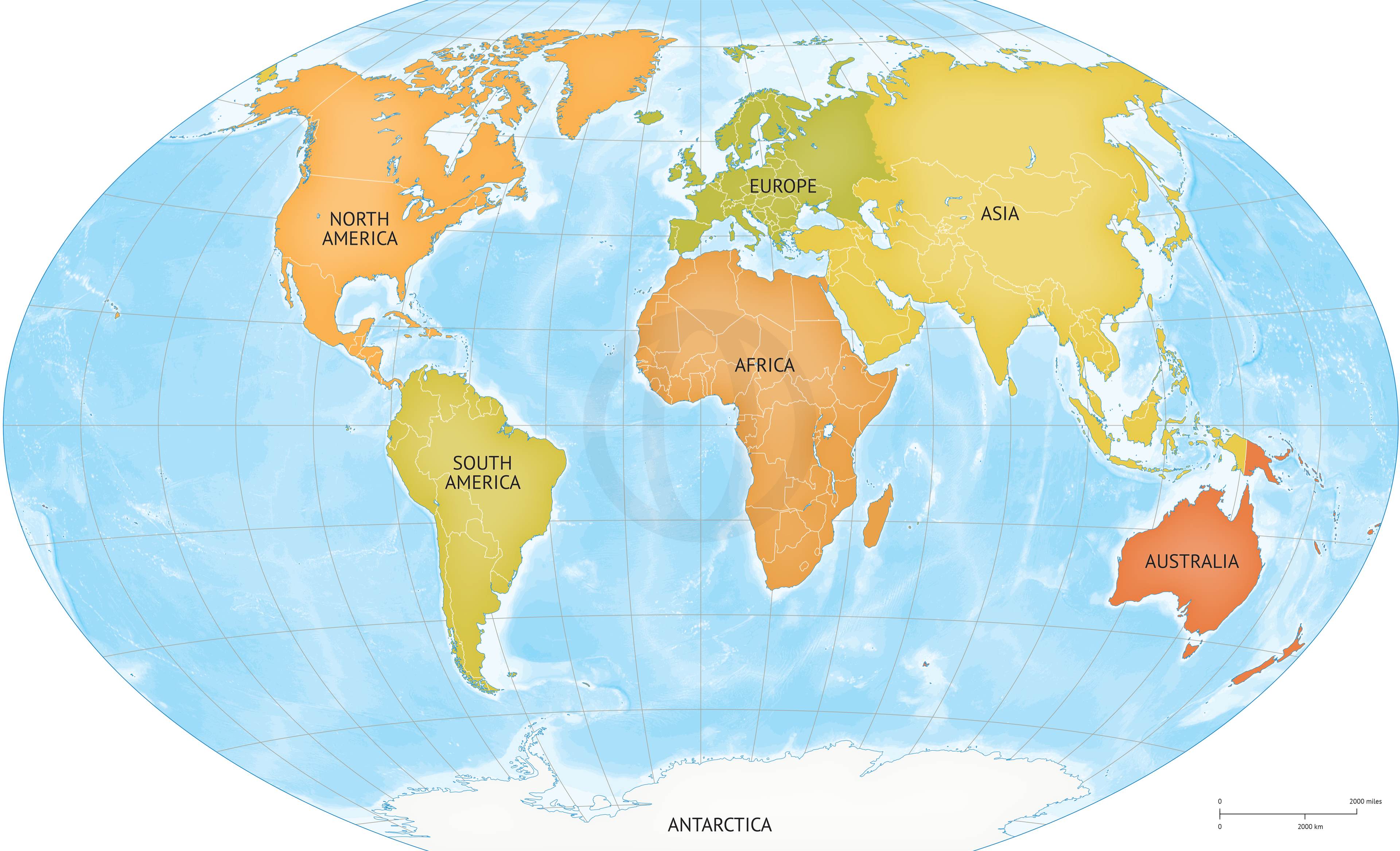 World Globe Map Continents WeSharePics