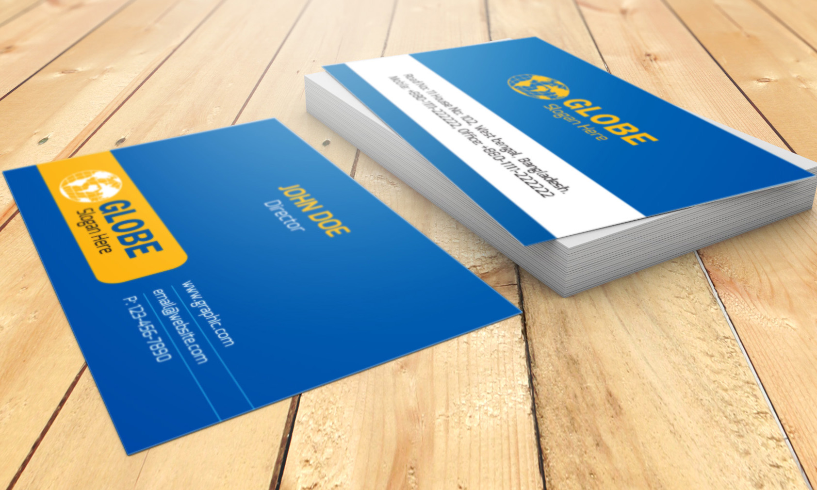 Globe Visiting Card ~ Business Card Templates on Creative Market