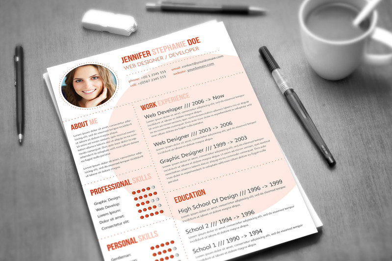 CV Template / 3 Colors ~ Resume Templates on Creative Market