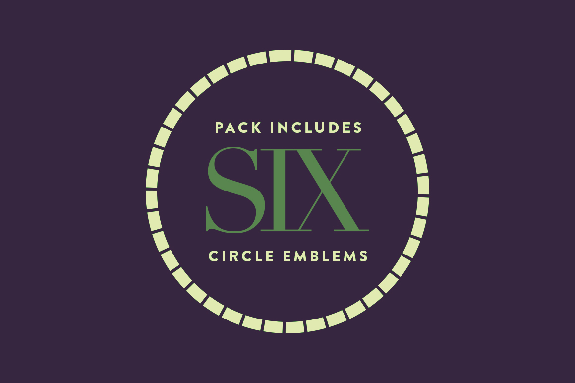 6 Circle Logo Emblems ~ Objects on Creative Market