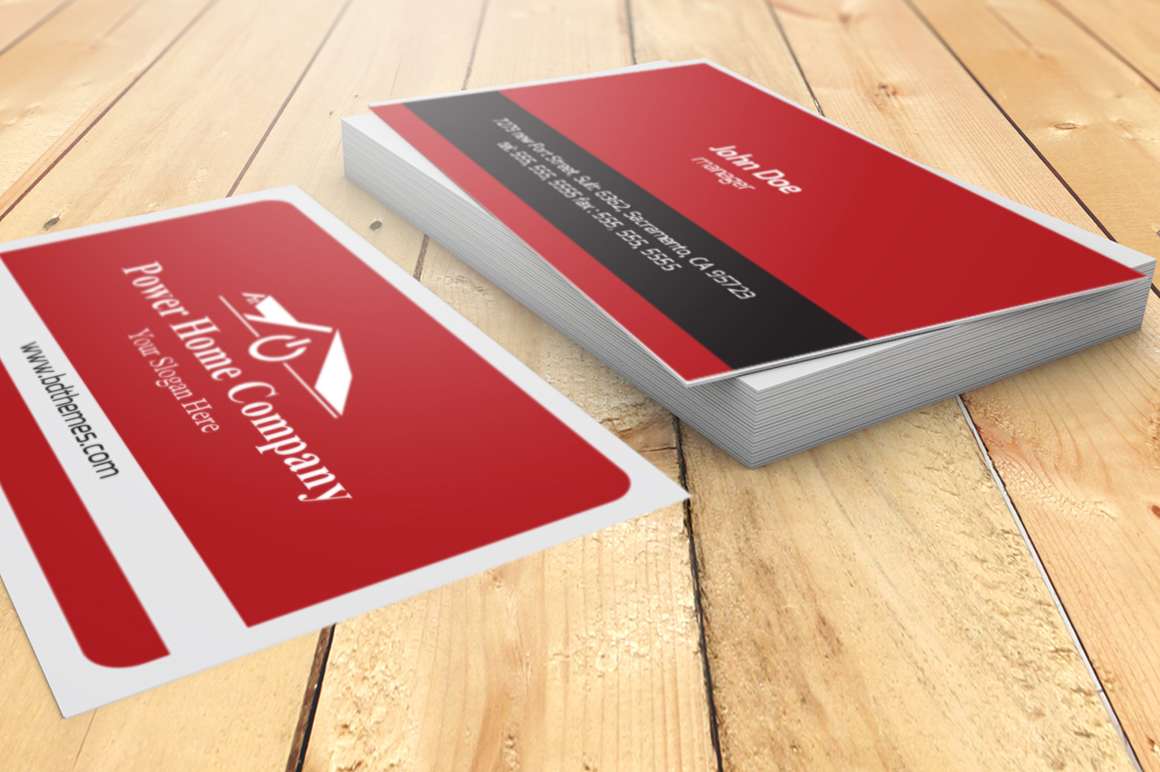 Power Home Company Visiting Card ~ Business Card Templates on Creative ...