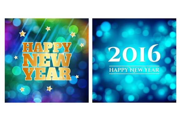 Set Of 4 New Year Backgrounds