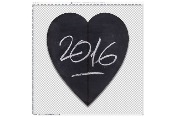 Year 2016 On A Heart-shaped Slate Year 2016 On A Heart-shaped Slate