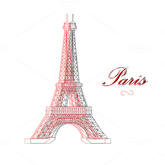 Gambar Animasi Kartun Menara Eiffel