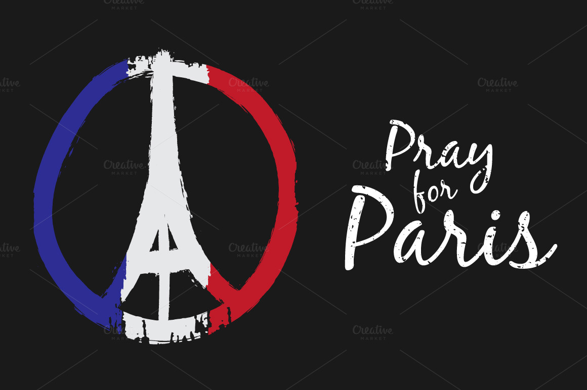 Pray For Paris Vector ~ Illustrations on Creative Market