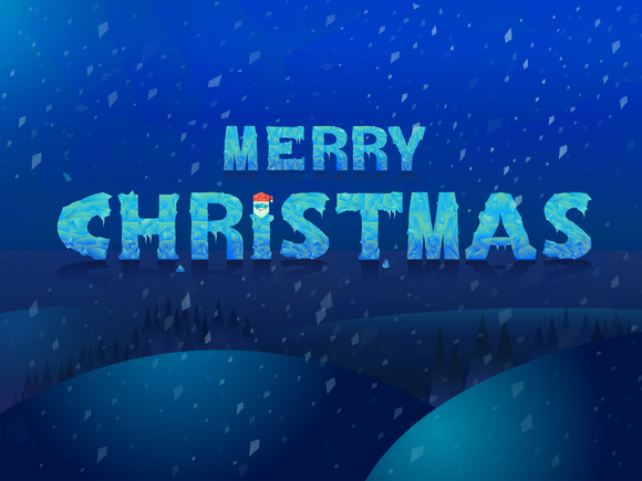 Polygonal Christmas Card Vector Polygonal Christmas Card Vector