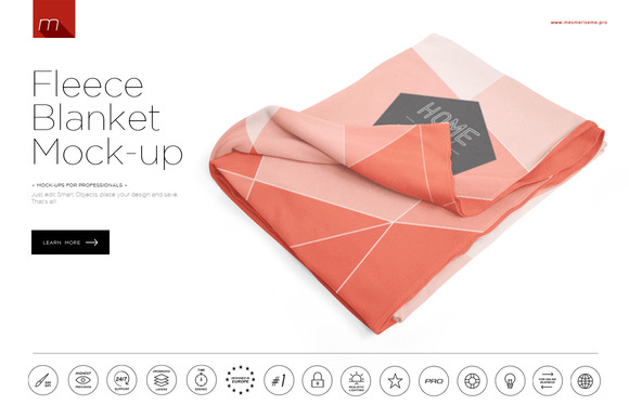 Download Fleece Blanket Mock-up ~ Product Mockups on Creative Market