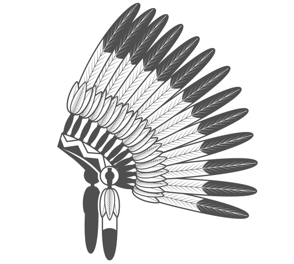 Native American Feathered War Bonnet Native American Feathered War Bonnet