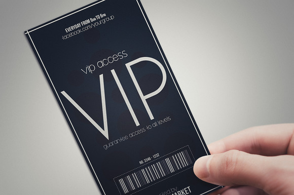 Minimal style VIP PASS cards ~ Card Templates on Creative Market