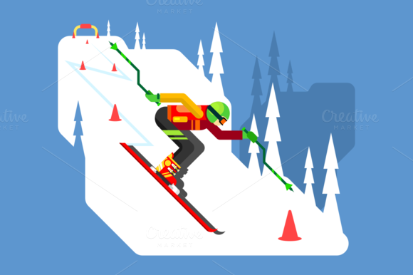 Slalom Downhill Skiing